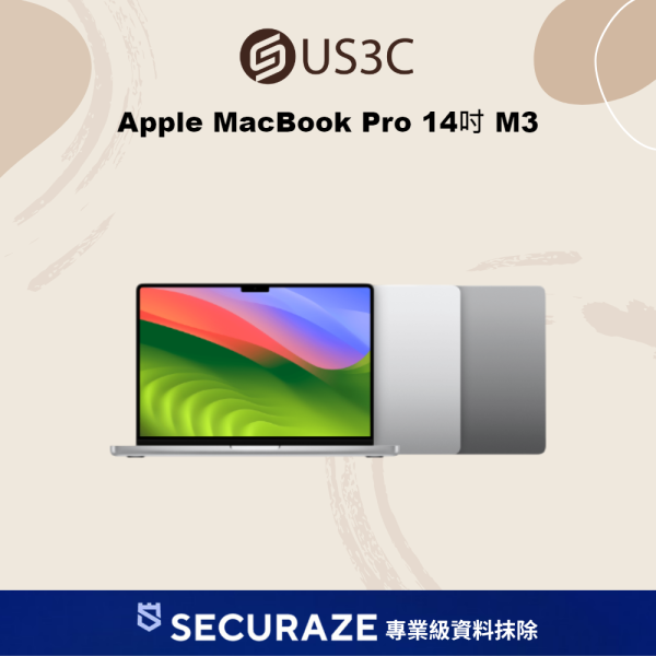 Apple MacBook Pro 14吋 M3 8C10G 8核心CPU 10核心GPU 16G 記憶體 2023年